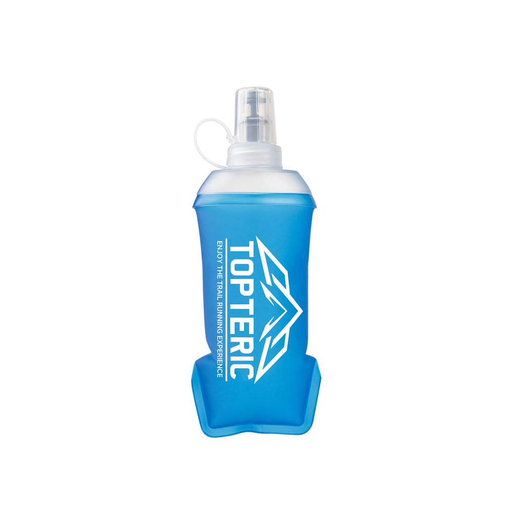 TOPTERIC Collapsible Soft Flask Water Bottle, TPU Soft Folding Flexible Water Bottles for Hydration Pack/Running Vest, BPA/PVC Free, Ideal for Running Hiking Cycling Climbing (150ml)