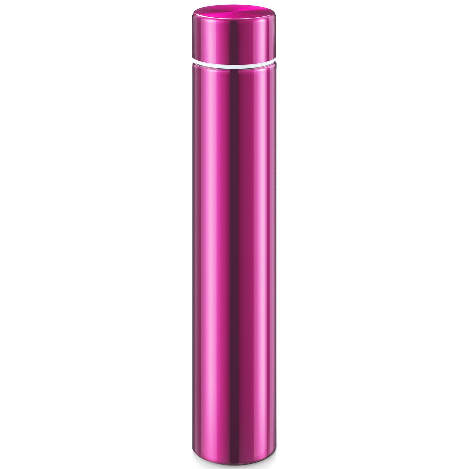 Vesici Slim Water Bottle 8.8 oz Small Stainless Steel Purse Insulated Water Bottles Camping Travel Backpack Pocket Flask for Car Cold Coffee Tea (Dark Blue,1 Pack)