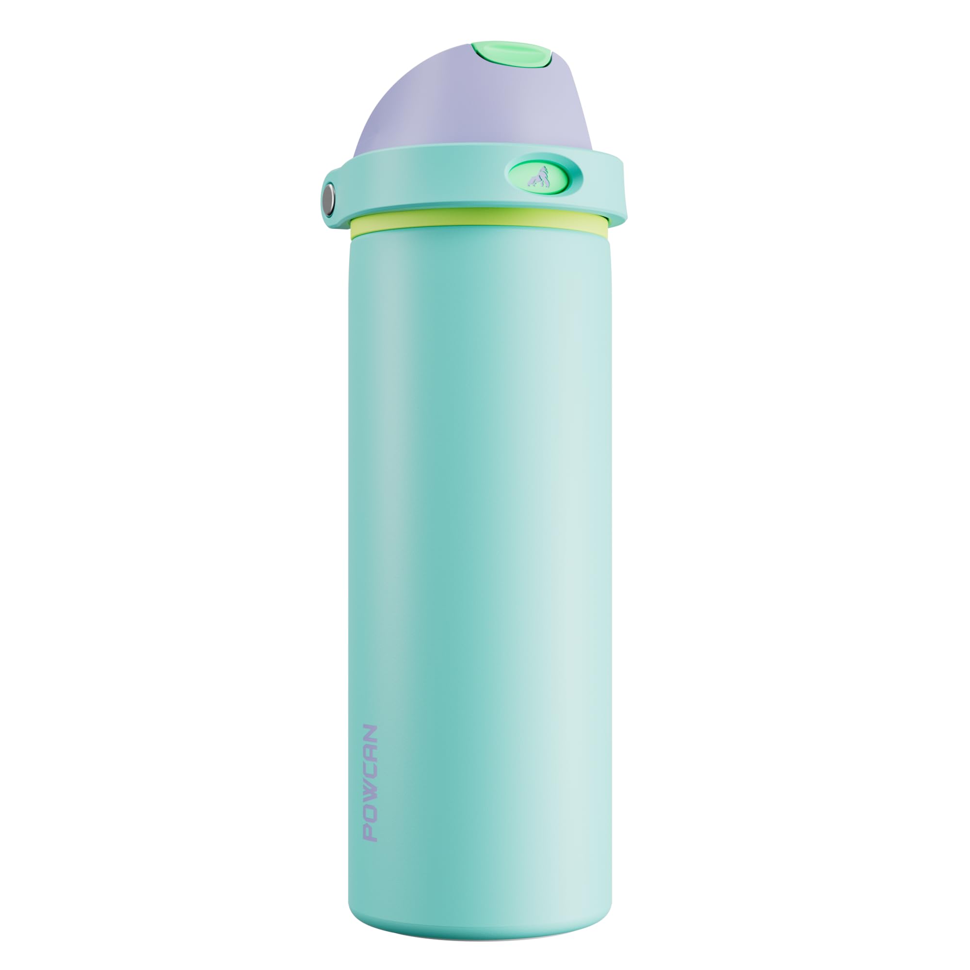 POWCAN 24 oz Insulated Water Bottle with Straw: 2-in-1 Push-Button Spout & Quick-Flip Straw, Leakproof, Cold 24Hrs, Fits Car Cup Holder, Stainless Sports Bottle for Gym, Travel Gift (Pretty in Bows)