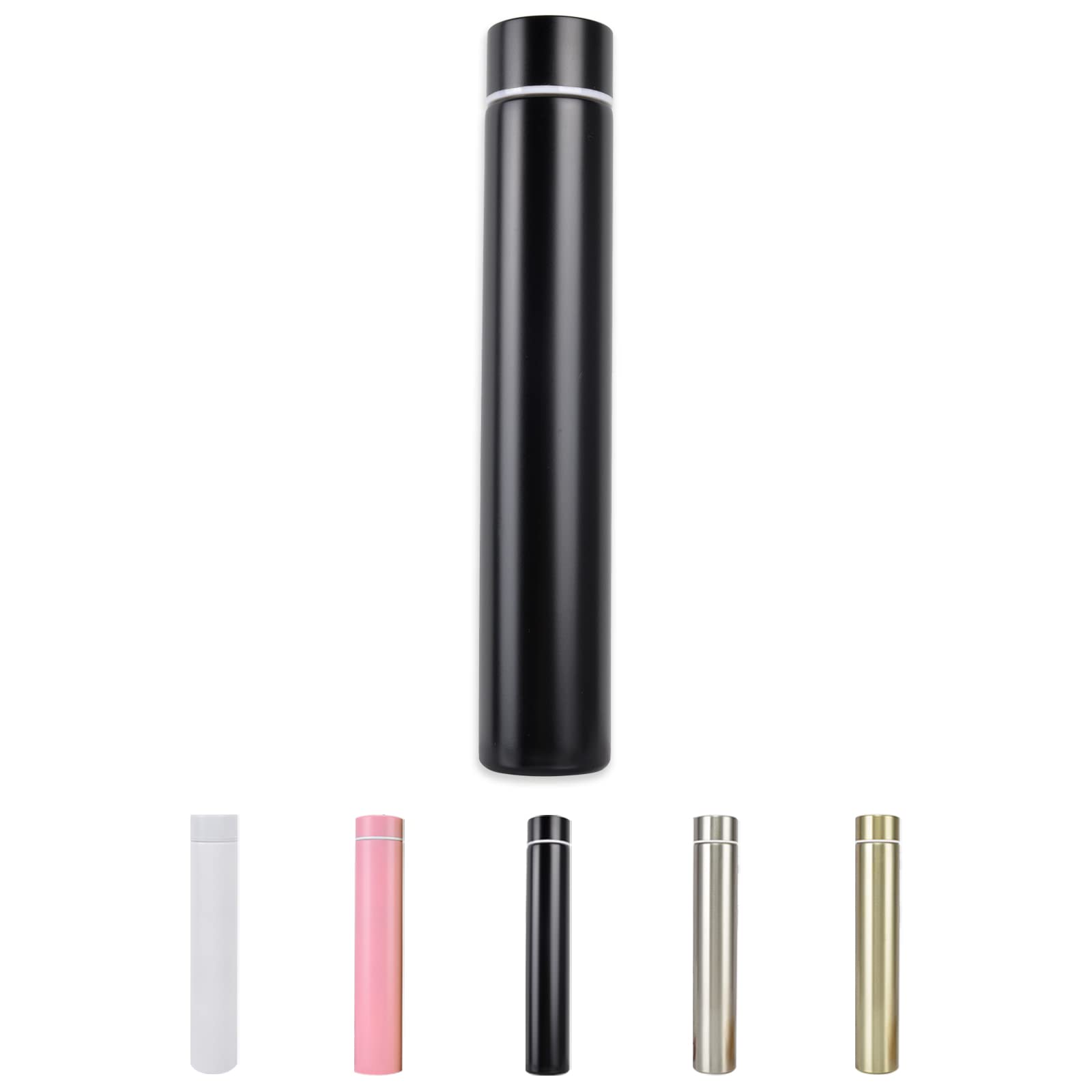 ChezMax Slim Thin Stainless Steel Vacuum Insulated Water Bottle Leak Proof Eco-Friendly Travel Cup Sports Drink Bottle 8.8OZ Silvery