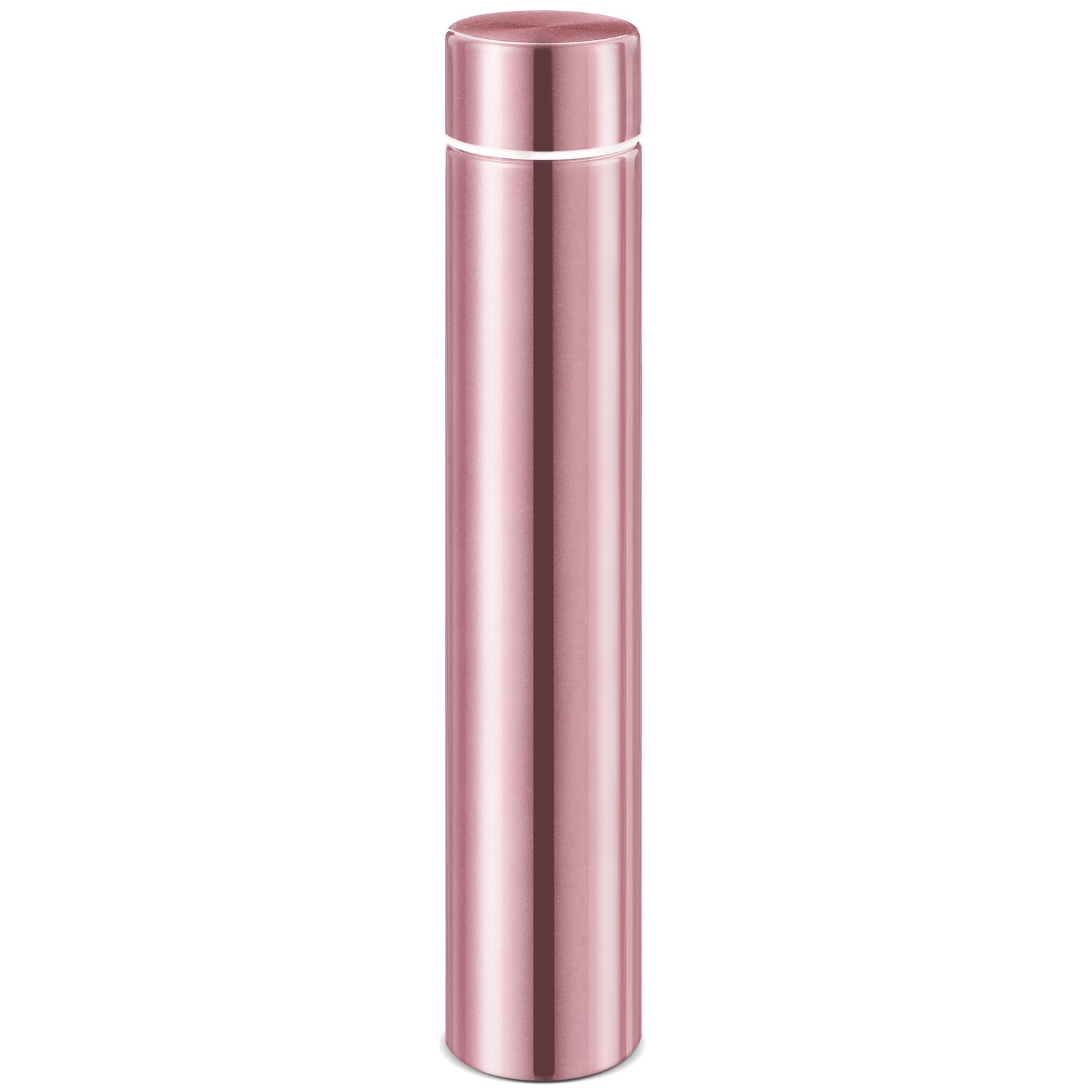 Vesici Slim Water Bottle 8.8 oz Small Stainless Steel Purse Insulated Water Bottles Camping Travel Backpack Pocket Flask for Car Cold Coffee Tea (Dark Blue,1 Pack)