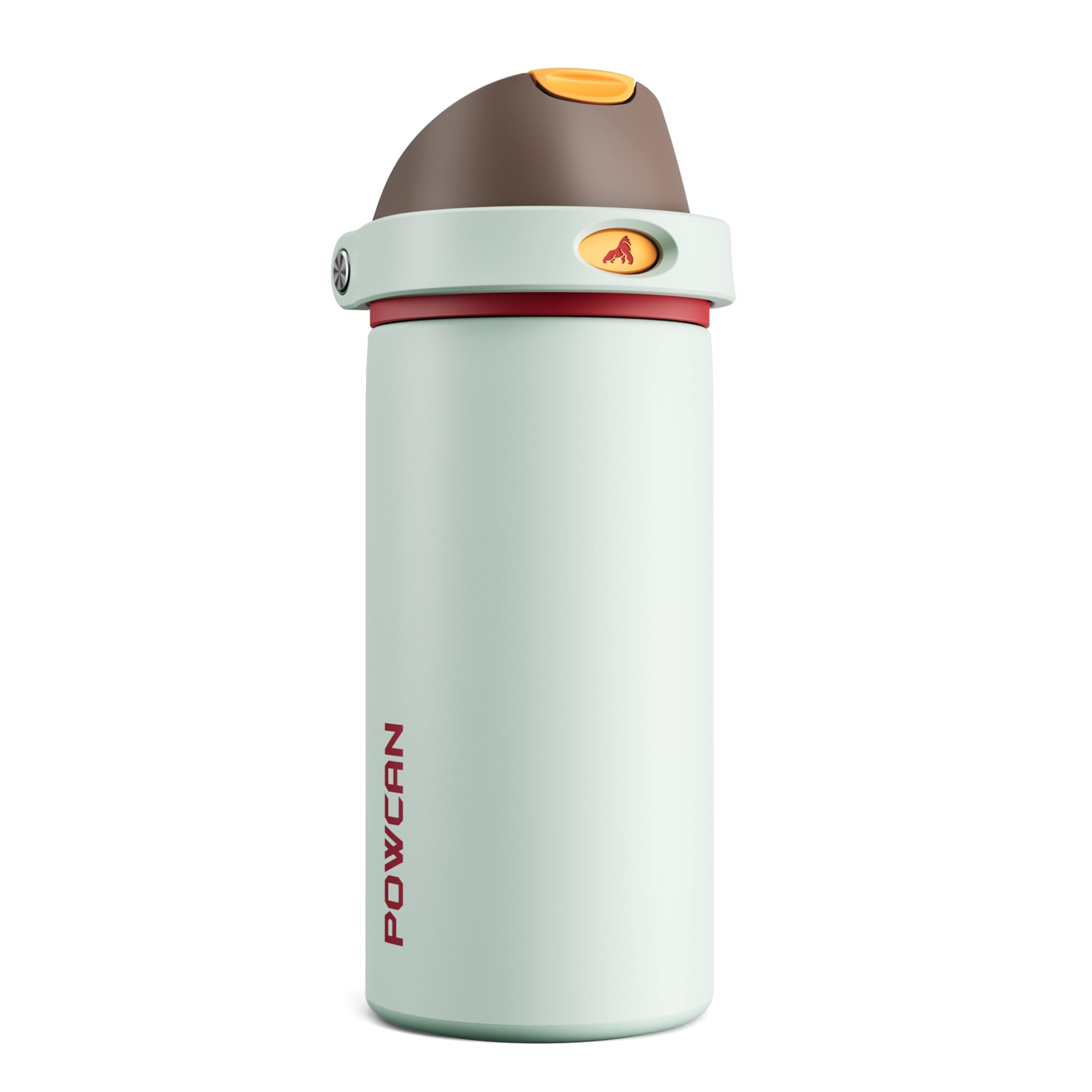 POWCAN 24 oz Insulated Water Bottle with Straw: 2-in-1 Push-Button Spout & Quick-Flip Straw, Leakproof, Cold 24Hrs, Fits Car Cup Holder, Stainless Sports Bottle for Gym, Travel Gift (Pretty in Bows)