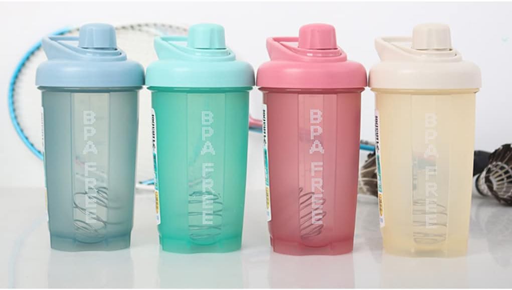 OnIUeZky 1PC Classic Protein Mixer Shaker Bottle With Twist And Lock Portable Pre Workout Protein Drink Shaker Cup For Mixes Cocktails,Smoothies And Shakes(Pink).