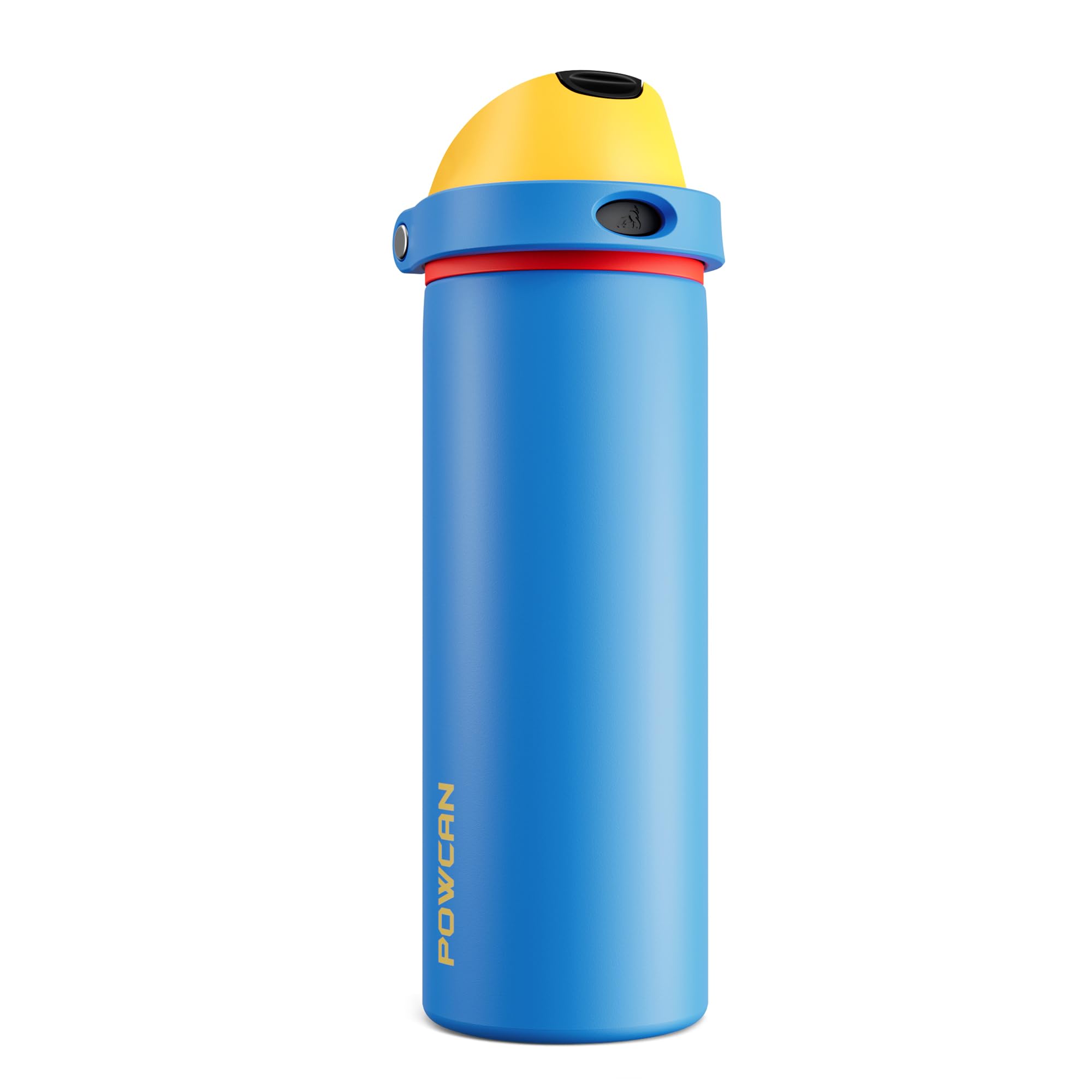 POWCAN 24 oz Insulated Water Bottle with Straw: 2-in-1 Push-Button Spout & Quick-Flip Straw, Leakproof, Cold 24Hrs, Fits Car Cup Holder, Stainless Sports Bottle for Gym, Travel Gift (Pretty in Bows)