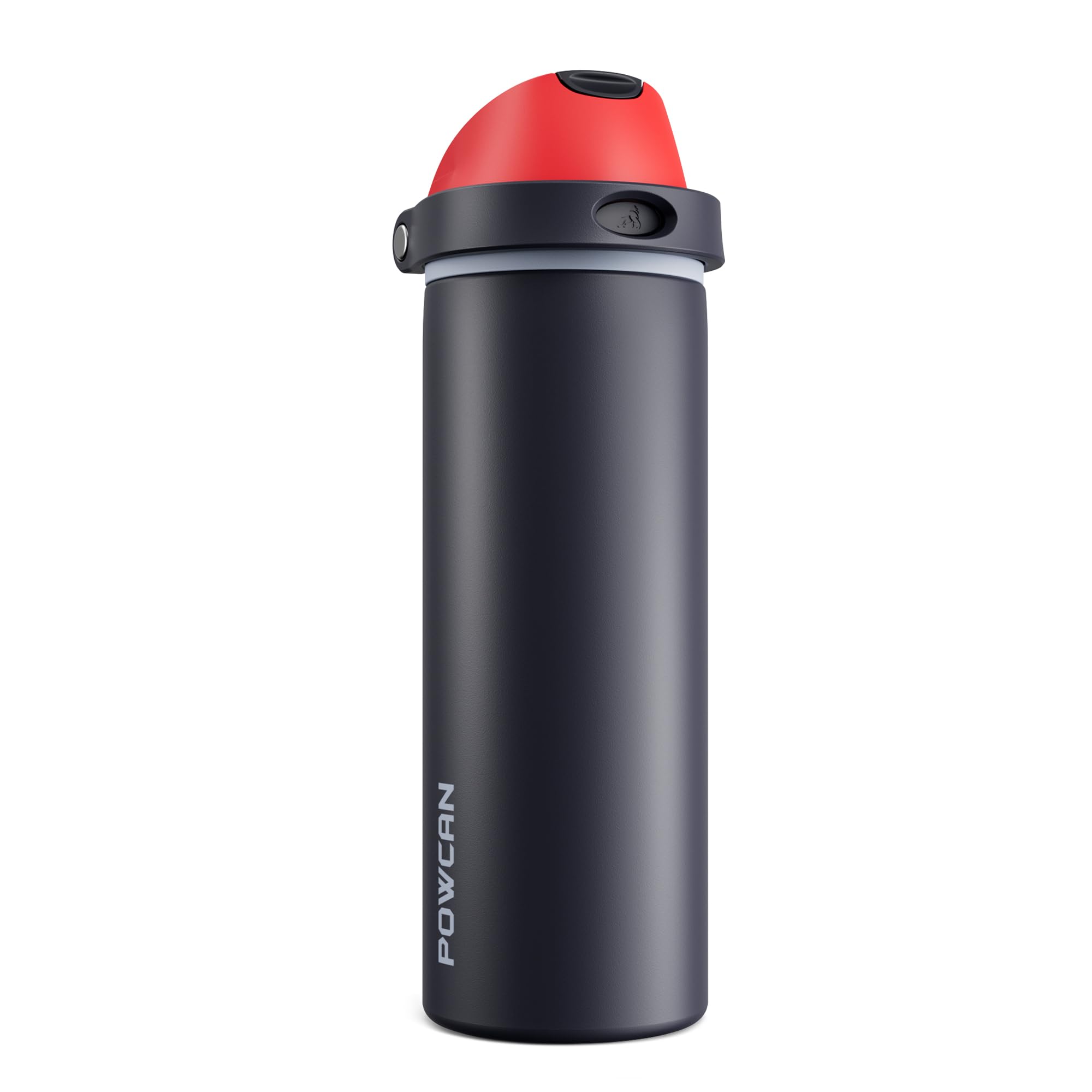 POWCAN 24 oz Insulated Water Bottle with Straw: 2-in-1 Push-Button Spout & Quick-Flip Straw, Leakproof, Cold 24Hrs, Fits Car Cup Holder, Stainless Sports Bottle for Gym, Travel Gift (Pretty in Bows)