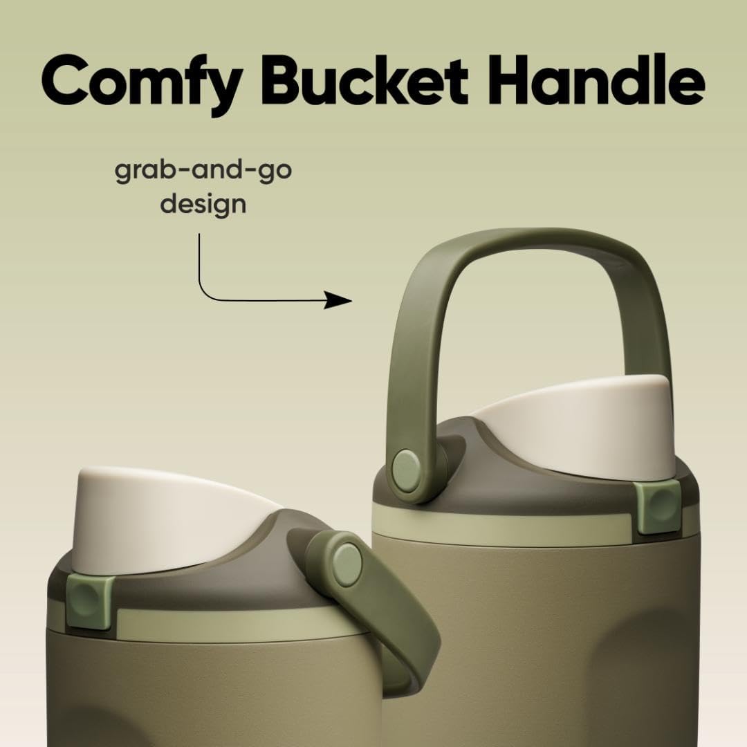 Owala FreeSip Sway Insulated Stainless Steel Water Bottle with Two-Way Spout, Built-In Straw and Bucket Handle, Made for Travel, School, and Sports, 40oz, BPA Free, Leak Proof, Off Road