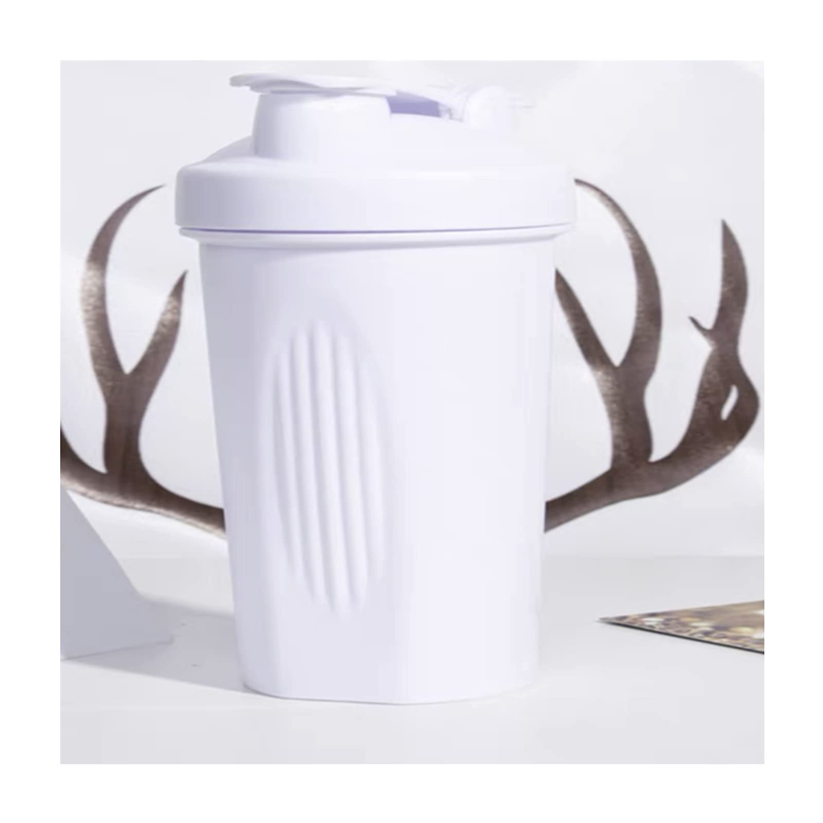 BKDRL Shaker Bottle for Protein Powder w. Classic Loop Top & BPA free,Secure Screw-On Lid, Stay Open Flip Cap,BPA Free-16oz (Whole Black-16Oz-400ML) (SKER-BTL)