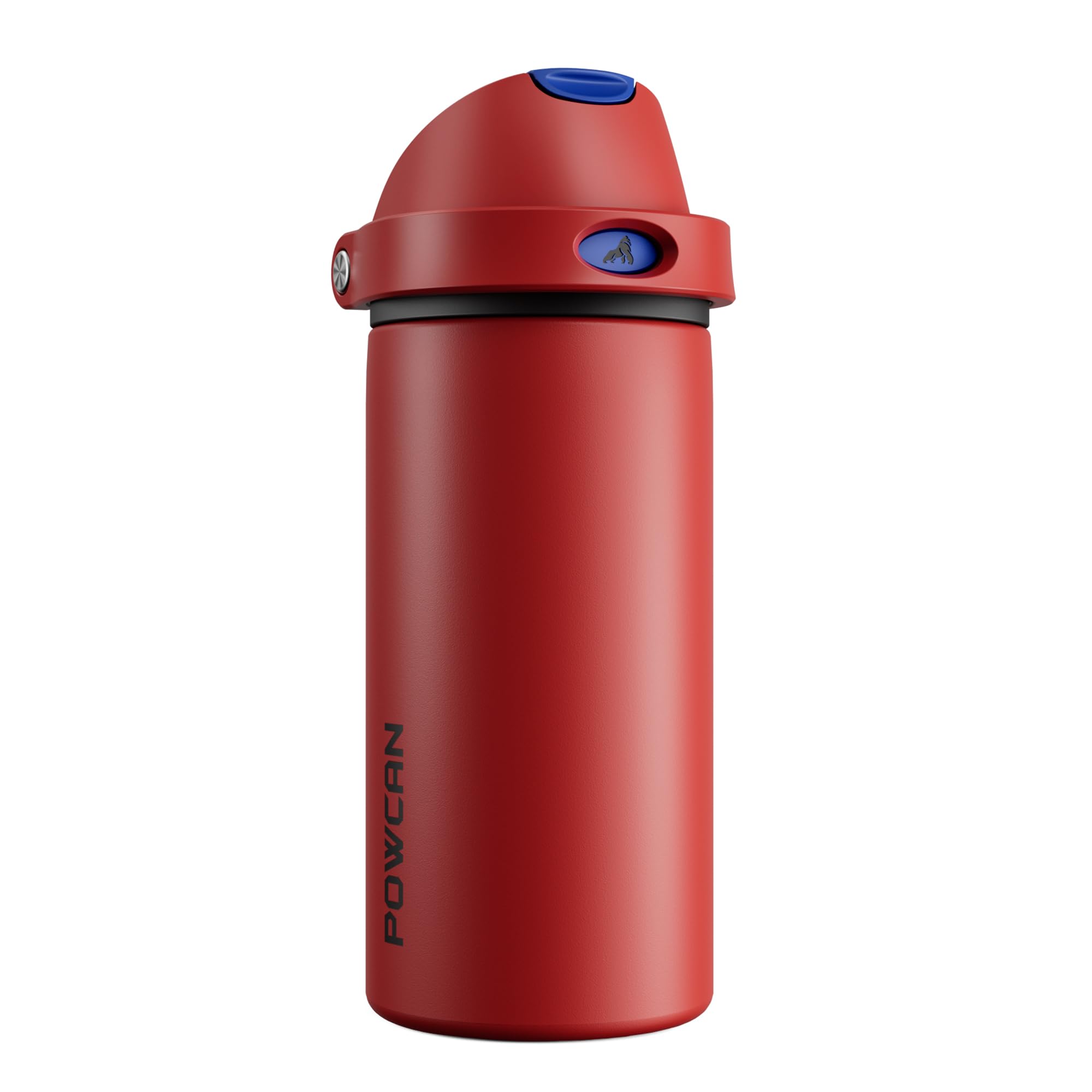 POWCAN 24 oz Insulated Water Bottle with Straw: 2-in-1 Push-Button Spout & Quick-Flip Straw, Leakproof, Cold 24Hrs, Fits Car Cup Holder, Stainless Sports Bottle for Gym, Travel Gift (Pretty in Bows)