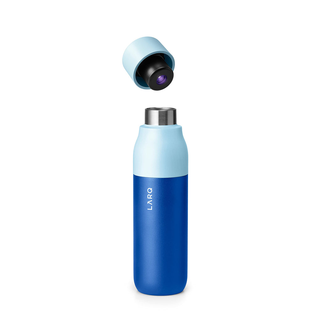 LARQ Bottle PureVis 17 oz - Self-Cleaning and Insulated Stainless Steel Water Bottle with UV Water Purifier and Award-winning Design | Reusable & Travel Friendly, Seaside Mint