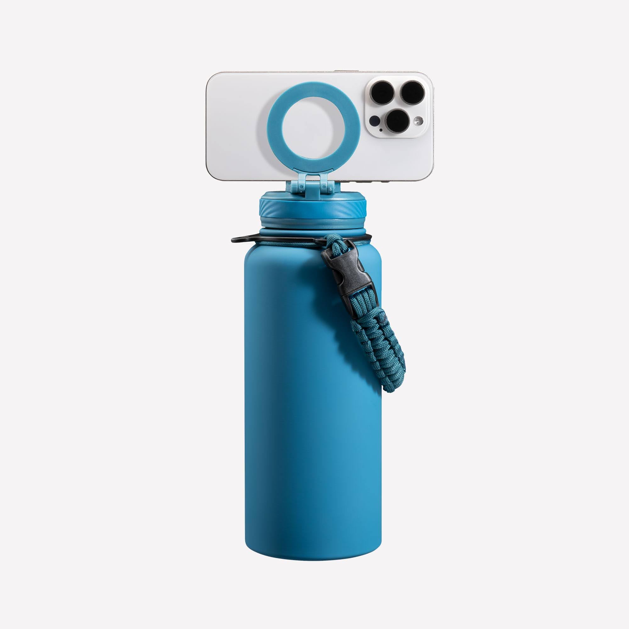 ZTAR Insulated Stainless Steel Water Bottle – Compatible with Magsafe usable as Tripod, Leak-Proof, Keeps Drinks cool or warm, For Travel, Gym, and Office, Ideal Gift for Women, Men & Kids, 22 oz