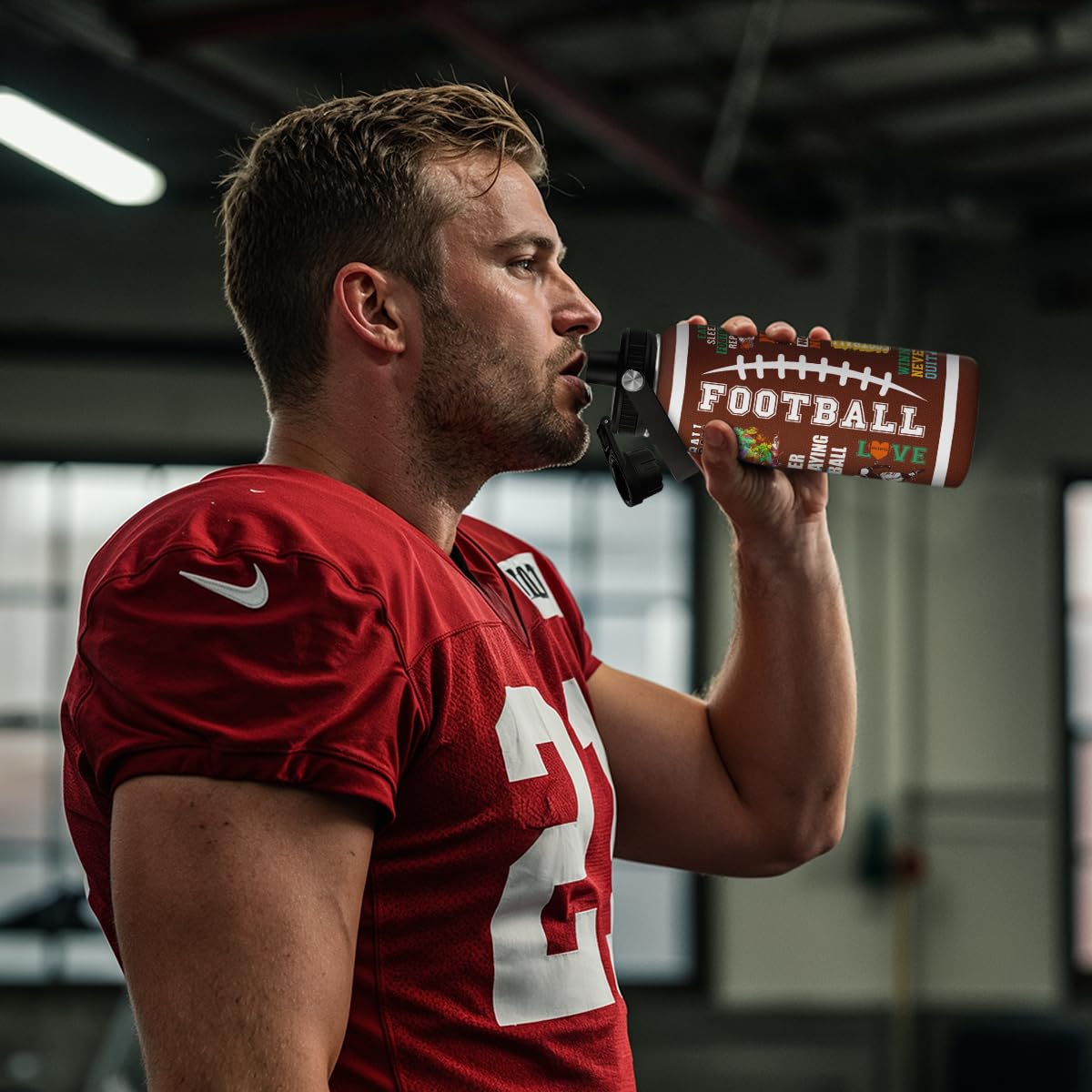 Gym Insulated Engraved Stainless Steel Water Bottle 32oz, Vacuum Chug Lid Travel Tumbler For Men Friends Dad Gymer Trainer, Gym Mode on, Gift for Birthday Christmas Father's Day