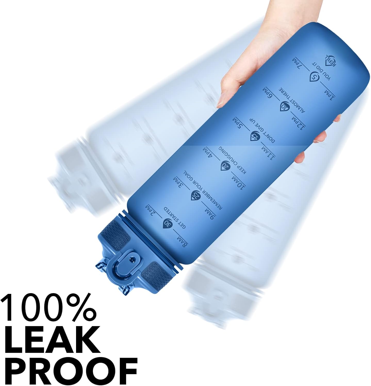 Hyeta 32oz Water Bottles with Straw - Stay Motivated and Hydrated with Convenient Times to Drink Markings, Durable, Leak-proof