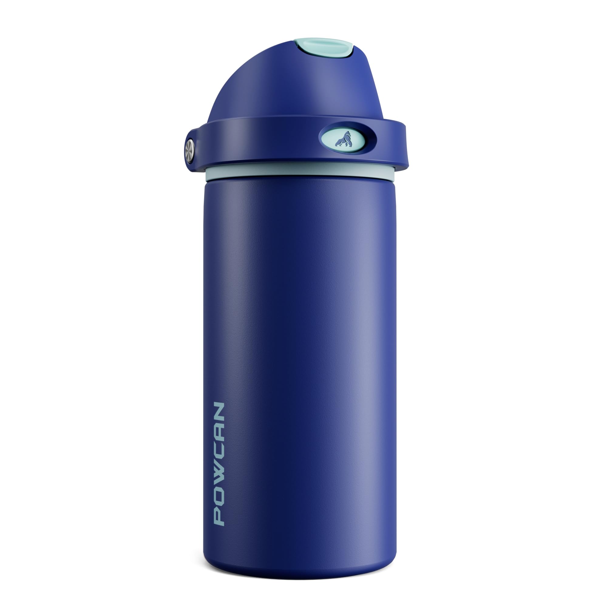 POWCAN 24 oz Insulated Water Bottle with Straw: 2-in-1 Push-Button Spout & Quick-Flip Straw, Leakproof, Cold 24Hrs, Fits Car Cup Holder, Stainless Sports Bottle for Gym, Travel Gift (Pretty in Bows)