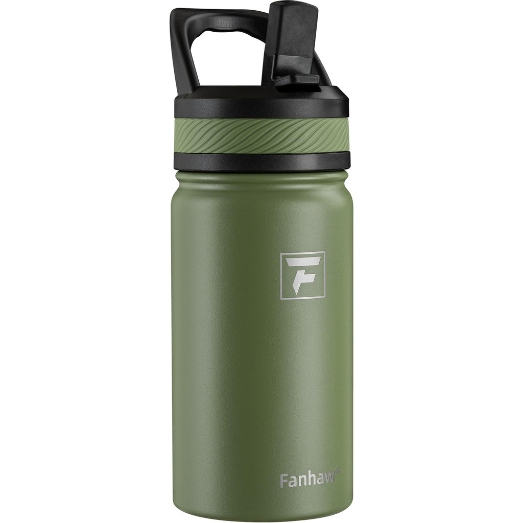 Fanhaw 18 Oz Kids Insulated Water Bottle with Straw Lid – Stainless Steel Double Wall Vacuum, Leak-Proof, BPA-Free Water Bottles for School Boys & Girls(Green Blue) | Kids, Double Wall Vacuum, Leak-Proof, BPA-Free, Water Bottles