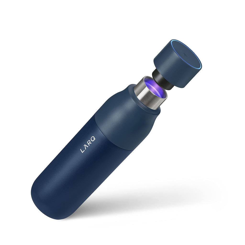 LARQ Bottle PureVis 17 oz - Self-Cleaning and Insulated Stainless Steel Water Bottle with UV Water Purifier and Award-winning Design | Reusable & Travel Friendly, Seaside Mint