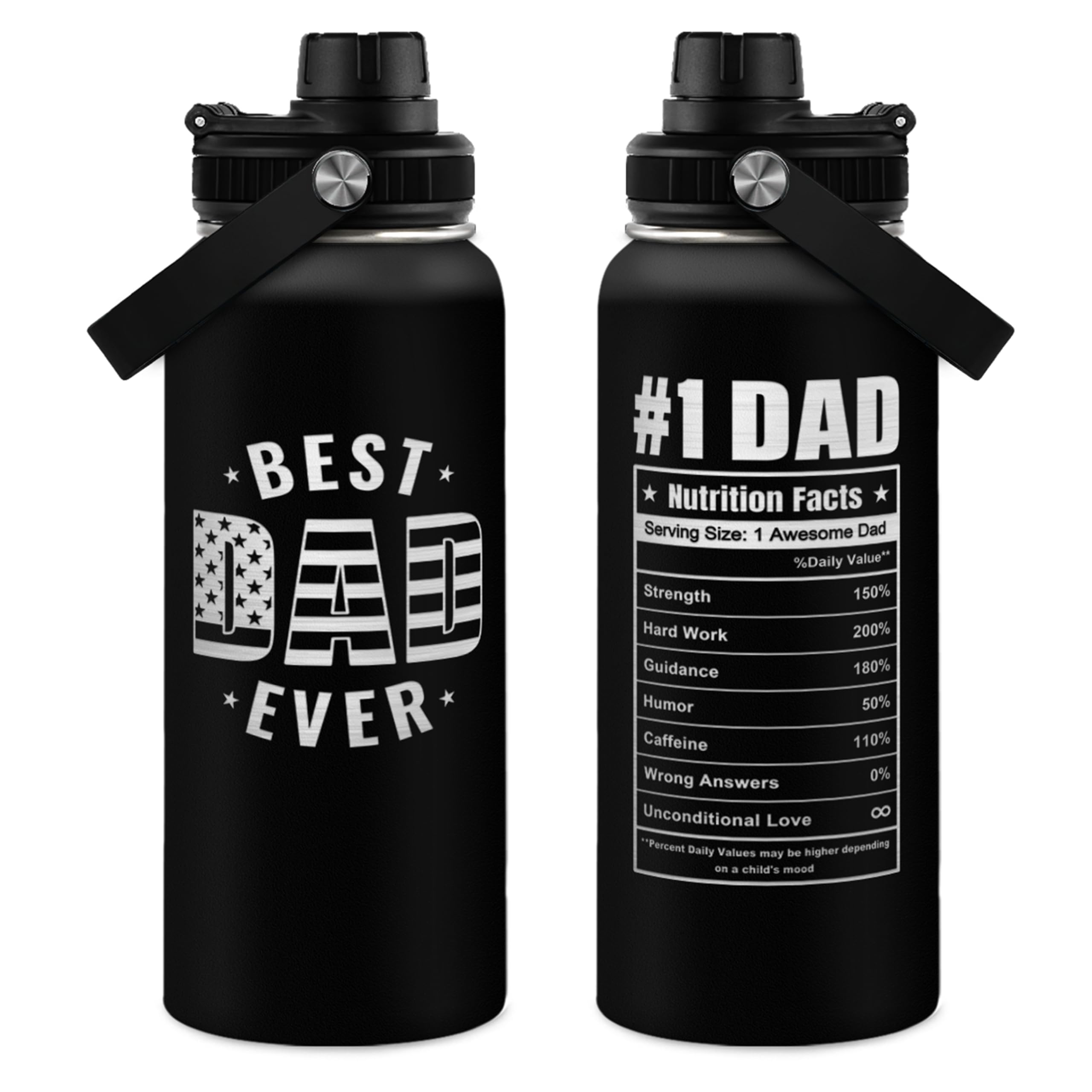 Gym Insulated Engraved Stainless Steel Water Bottle 32oz, Vacuum Chug Lid Travel Tumbler For Men Friends Dad Gymer Trainer, Gym Mode on, Gift for Birthday Christmas Father's Day