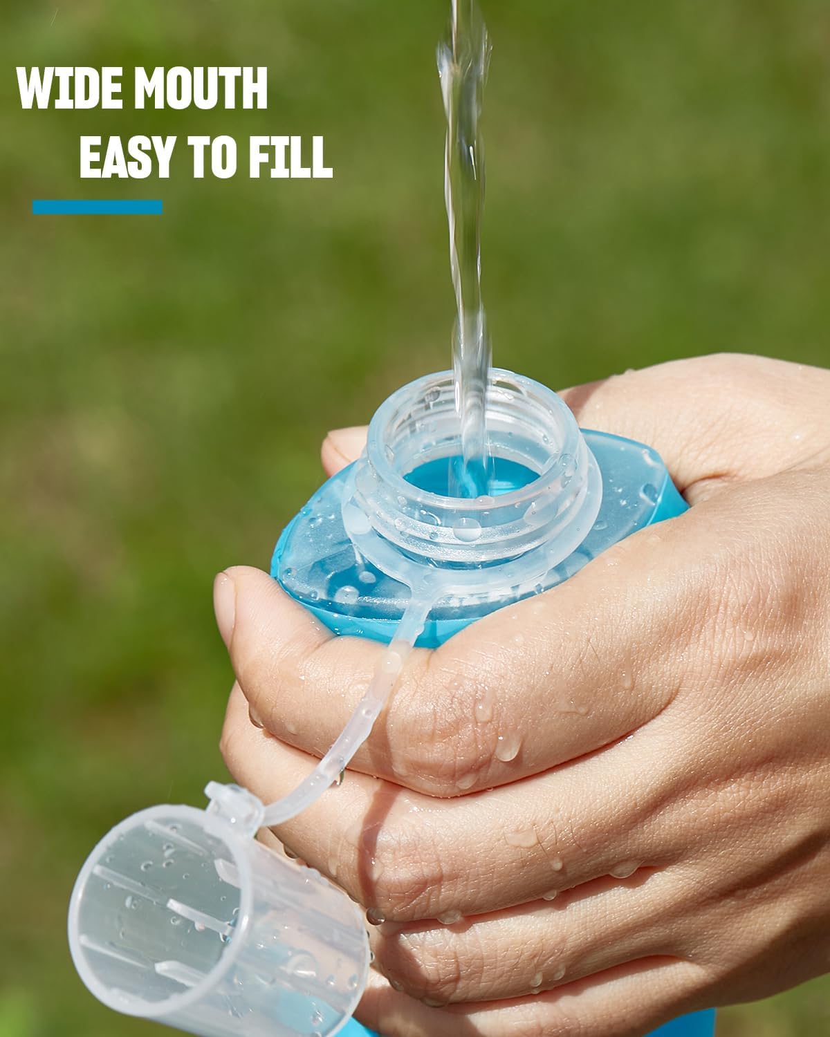 Zelvot Running Vest Soft Flask, BPA-Free 500ml Collapsible Water Bottle for Hydration Backpack, Folding Running Water Bottle for Marathon Hiking Cycling Climbing (Pink, 500 ML)