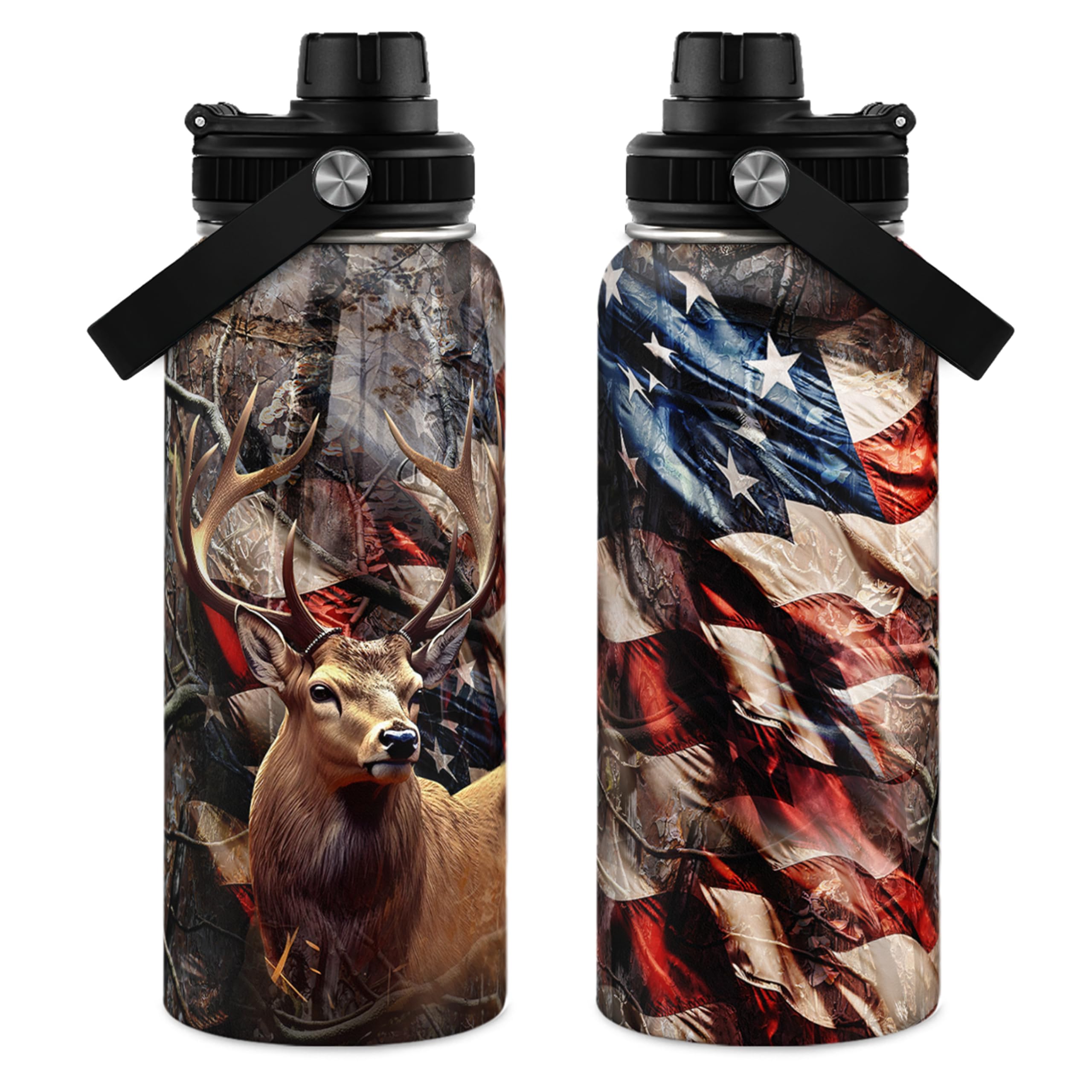 Gym Insulated Engraved Stainless Steel Water Bottle 32oz, Vacuum Chug Lid Travel Tumbler For Men Friends Dad Gymer Trainer, Gym Mode on, Gift for Birthday Christmas Father's Day