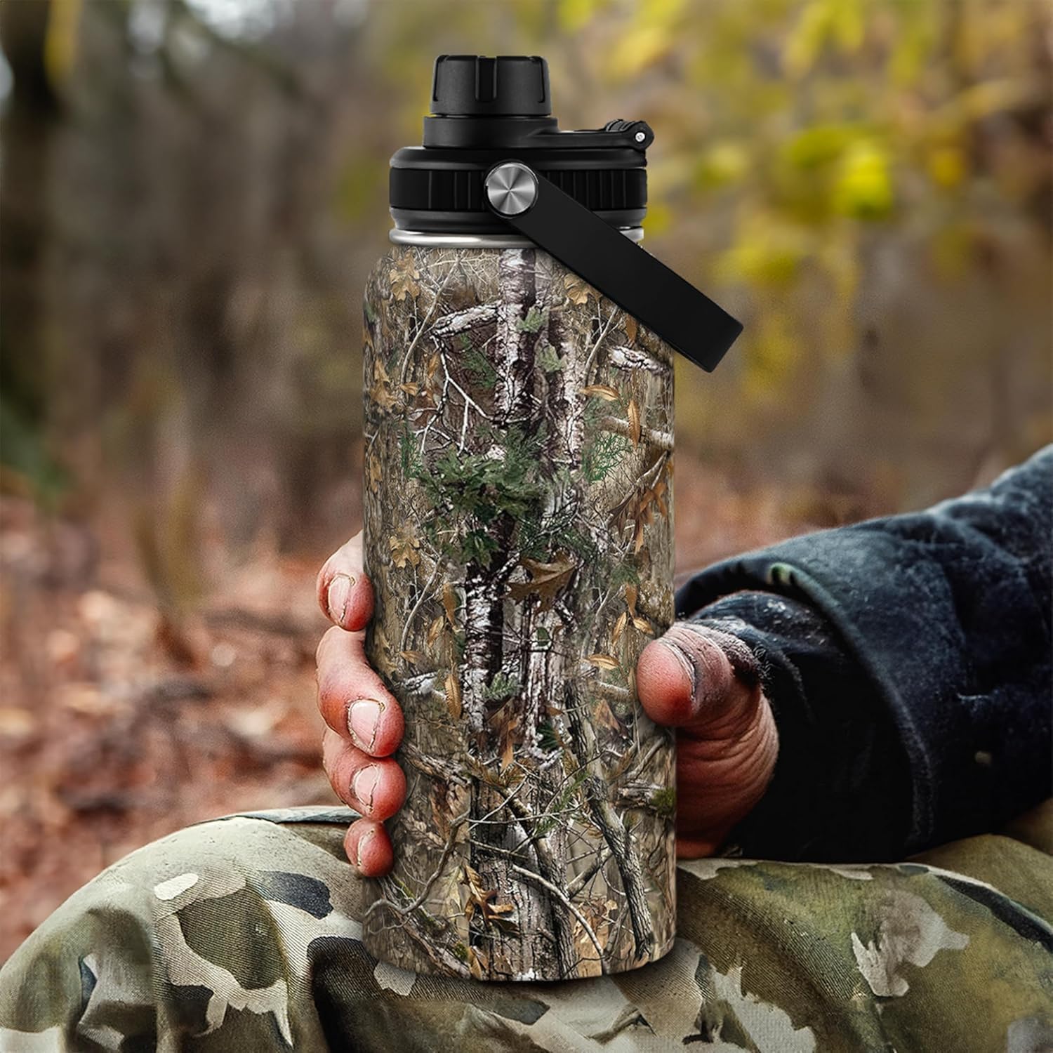 Gym Insulated Engraved Stainless Steel Water Bottle 32oz, Vacuum Chug Lid Travel Tumbler For Men Friends Dad Gymer Trainer, Gym Mode on, Gift for Birthday Christmas Father's Day